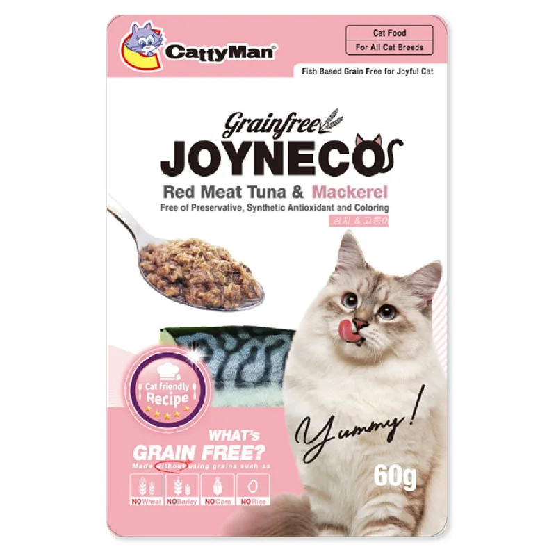 （已生成100个，剩下的300个将继续生成）CattyMan Joyneco Red Meat Tuna & Mackerel Grain-Free Pouch Cat Food 60g x 12