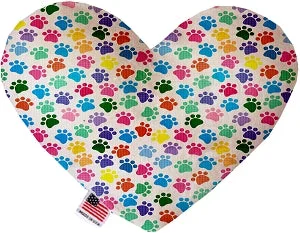 double dog leash-Confetti Paws Canvas Squeaker Heart Dog Toy