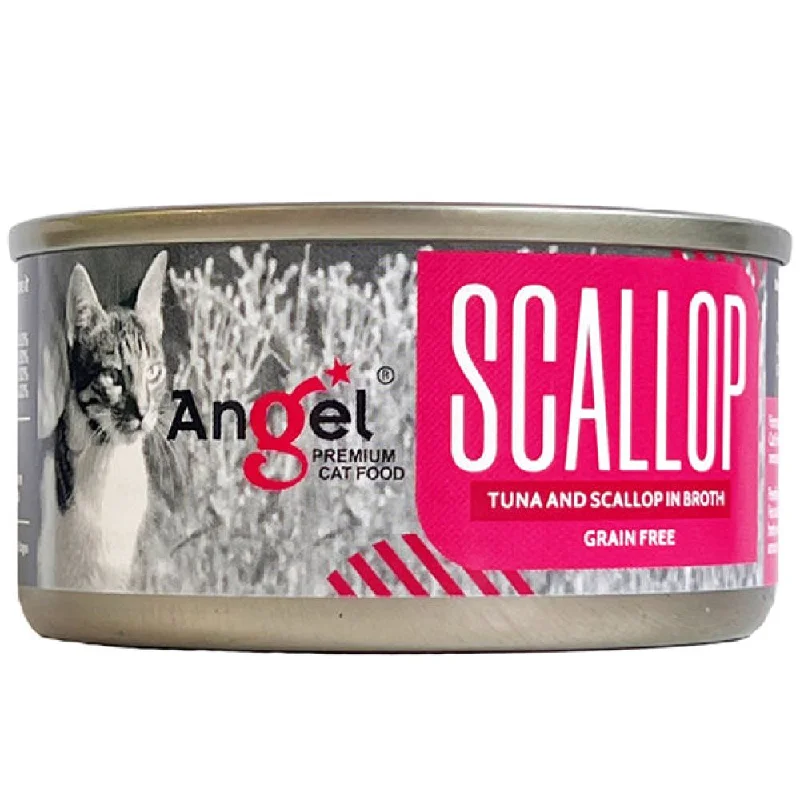 calming pet diffuser-Angel Tuna & Scallop In Broth Grain-Free Canned Cat Food 70g