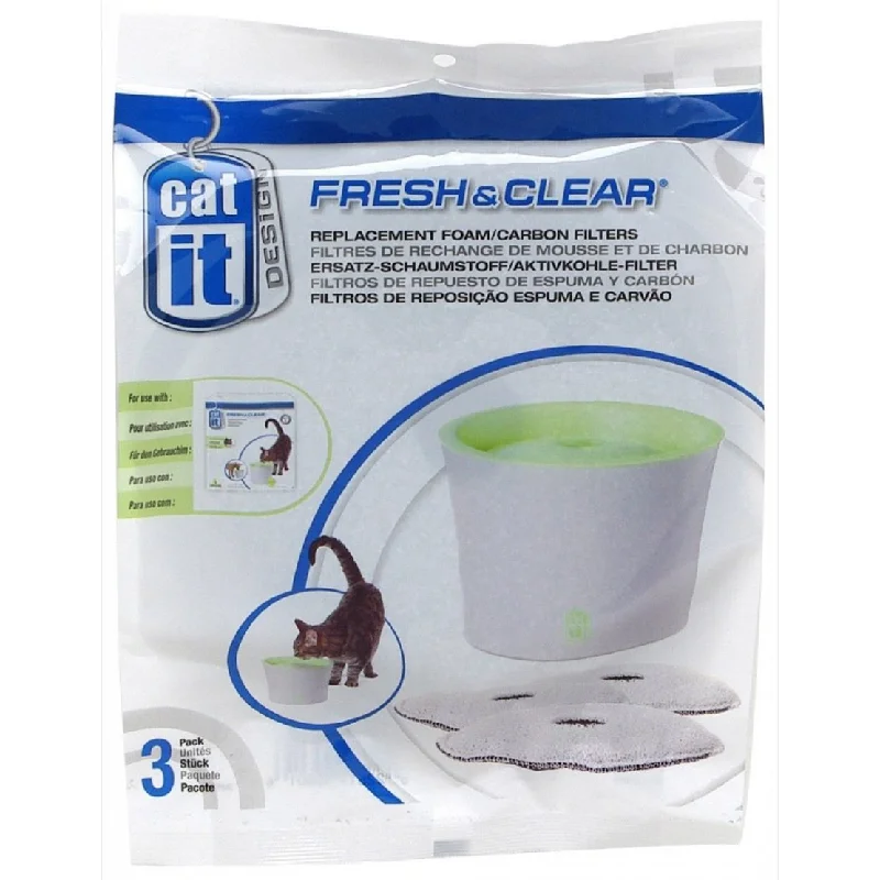 heavy-duty dog leash-Catit Fresh & Clear Water Fountain Replacement Foam/carbon Cartridge Small