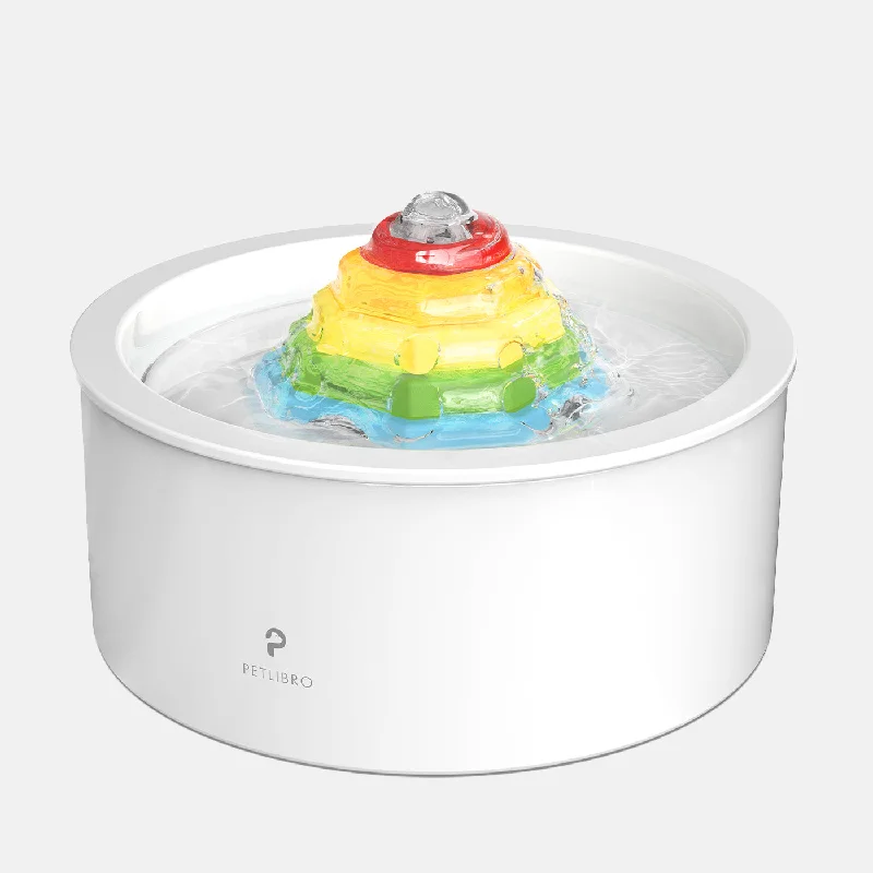 double dog leash-Petlibro Rainbow Water Fountain