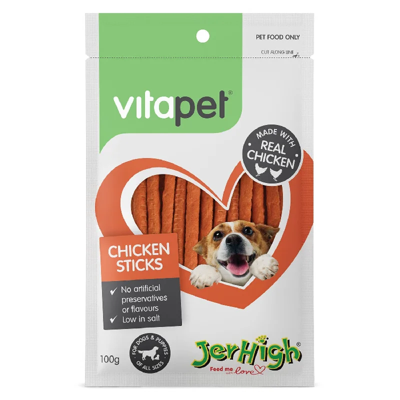 fish tank gravel vacuum-VitaPet Chicken Sticks Dog Treats 100g