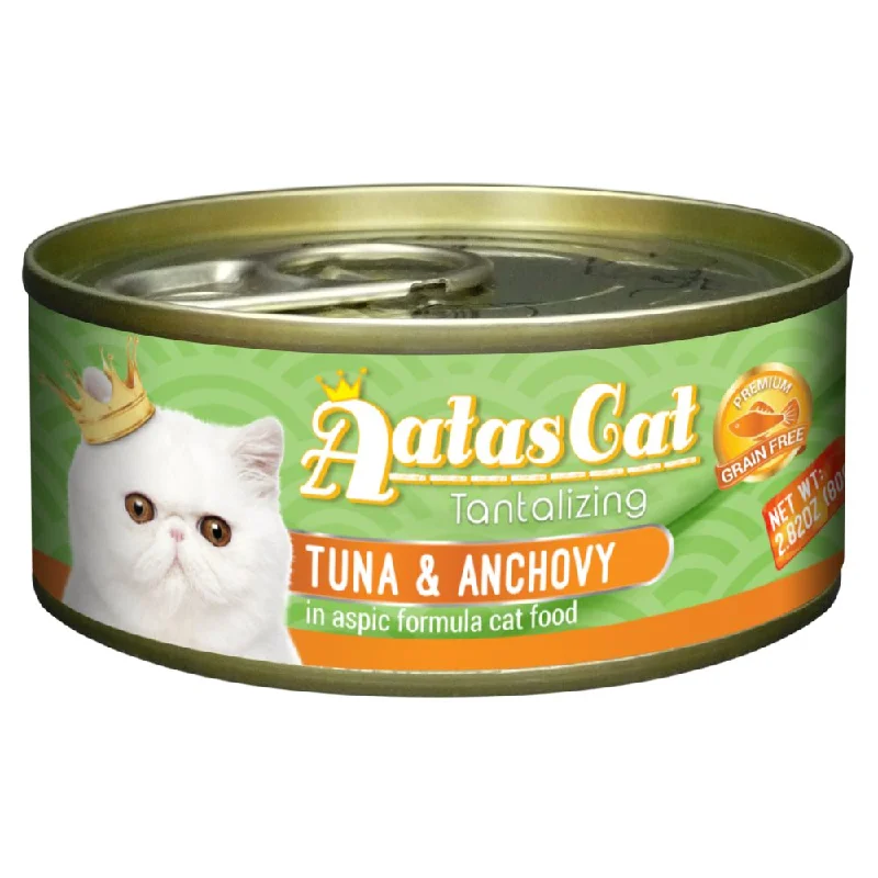 organic catnip spray-Aatas Cat Tantalizing Tuna & Anchovy In Aspic Canned Cat Food 80g