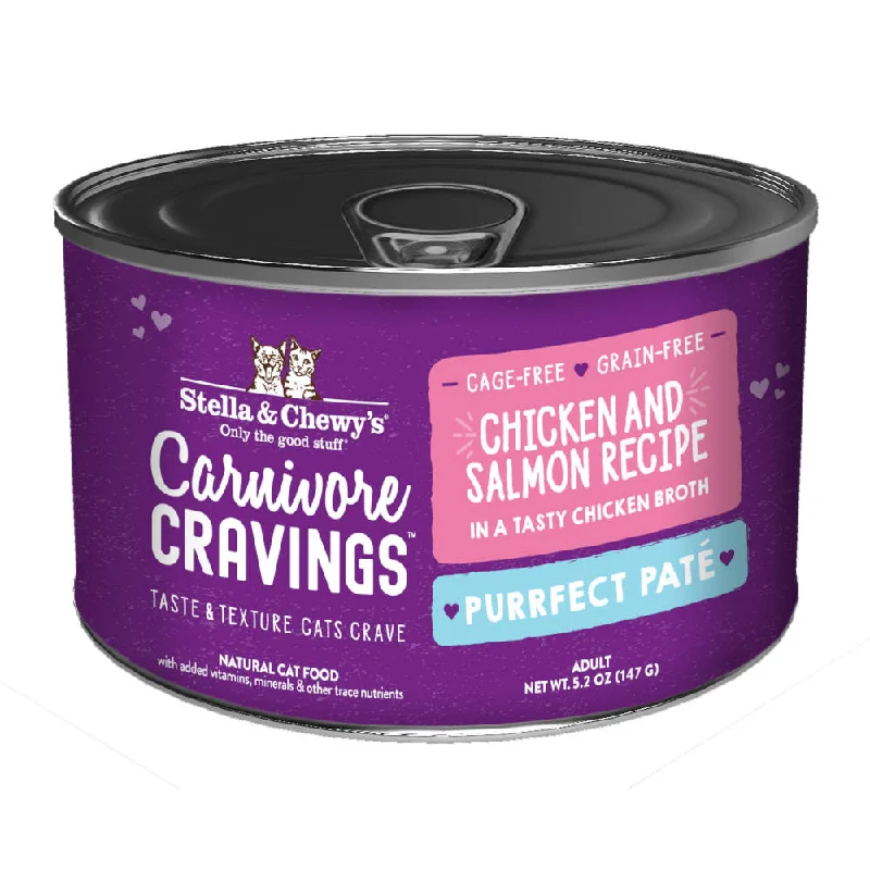 kitten teething ring-3 FOR $14.40 (Exp 8Nov24): Stella & Chewy's Carnivore Cravings Purrfect Pate Chicken & Salmon in Broth Grain-Free Canned Cat Food 5.2oz