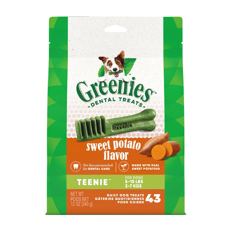 orthopedic dog mattress-Greenies Sweet Potato Teenie Dental Dog Treat 340g