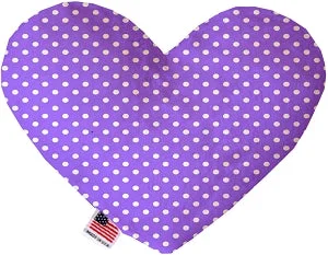 pet-friendly air purifier-Purple Polka Dots Squeaker Heart Dog Toy