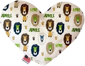 cat water fountain-King of the Jungle Stuffing Free Squeaker Heart Dog Toy