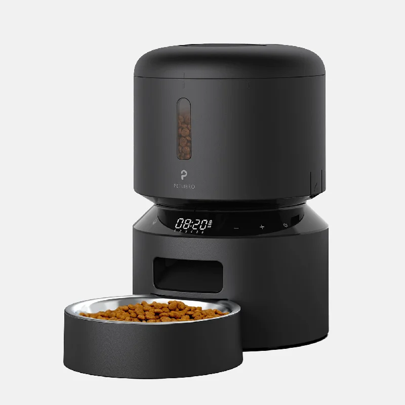 spill-proof pet travel bowl-Pelibro Granary Automatic 3L Feeder in Black