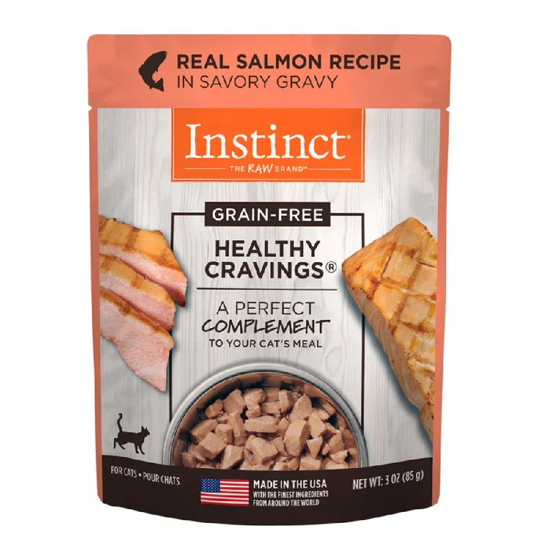 orthopedic dog mattress-Instinct Healthy Cravings Real Salmon Recipe In Savoury Gravy Grain-Free Wet Cat Food Topper 3oz