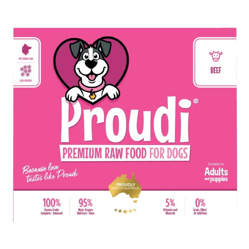 bird cage accessories-Proudi Premium Beef Raw Dog Food 2.4kg