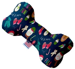 adjustable dog life jacket-Christmas Party Canvas Squeaker Bone Dog Toy