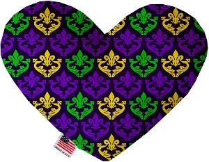 cat scratching post-Classic Fleur de Lis Stuffing Free Squeaker Heart Dog Toy