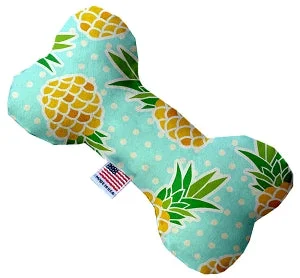 pet-friendly air purifier-Pineapples and Polka Dots Squeaker Bone Dog Toy