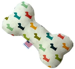 dog training clicker-It is a Westie's World Canvas Squeaker Bone Dog Toy