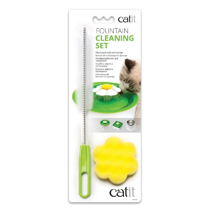 rabbit water dispenser-Catit Drinking Water Fountain Cleaning Set Brush & Sponge