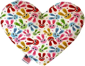 calming pet diffuser-Funny Bunnies Canvas Squeaker Heart Dog Toy