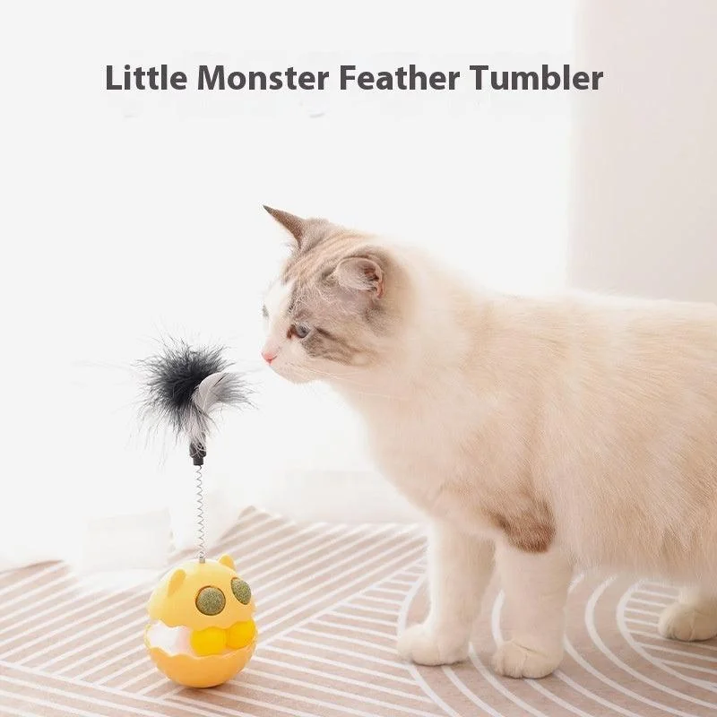 vet-approved pet supplements-Feather Tumbler Cat Toy - Engaging and Interactive Pet Product