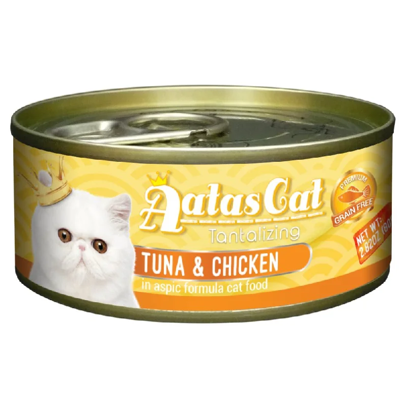 waterproof pet couch cover-Aatas Cat Tantalizing Tuna & Chicken In Aspic Canned Cat Food 80g