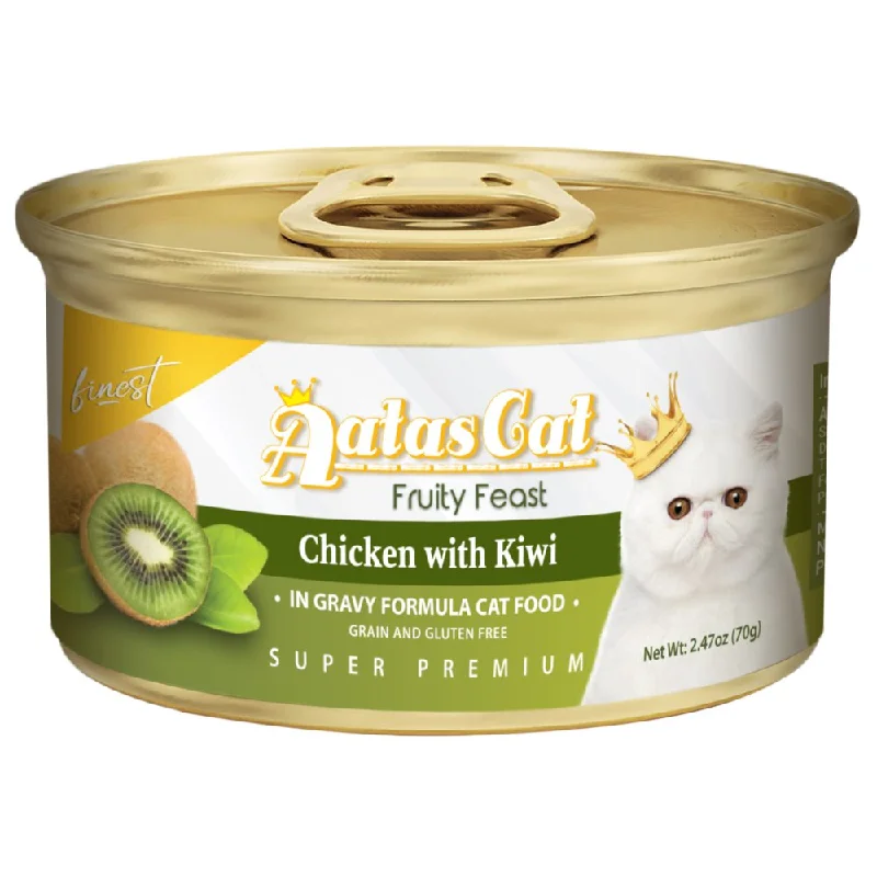 bird cage accessories-Aatas Cat Finest Fruity Feast Chicken With Kiwi Canned Cat Food 70g