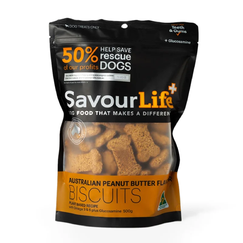 heavy-duty dog crate-Savourlife Peanut Butter Flavour Dog Biscuits 500g