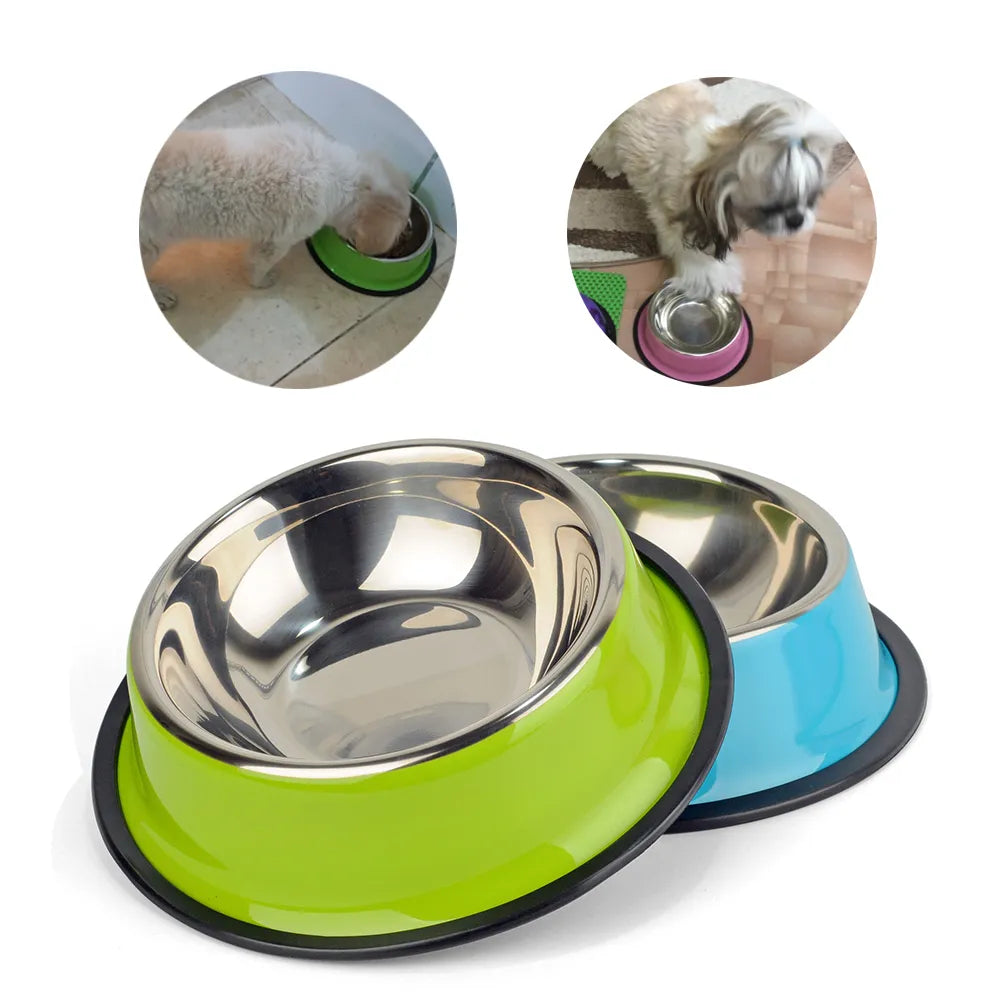 orthopedic cat bed-4 Colors Stainless Steel Dog Bowls,Lovely Pet Food Water Drink Dishes Feeder For Cat Puppy Dog