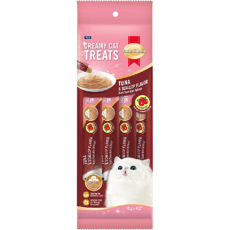 pet car seat cover-3 FOR $12: Smartheart Cranberry Tuna & Scallop Creamy Cat Treats 15gx4