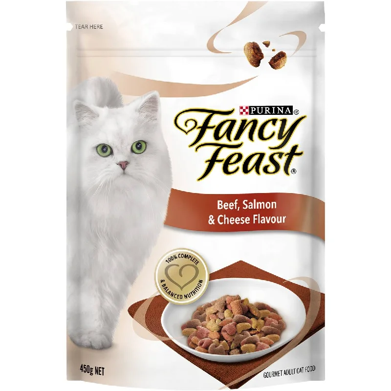 puppy training pee pads-Fancy Feast Beef, Salmon & Cheese Flavour Adult Dry Cat Food 1.4kg