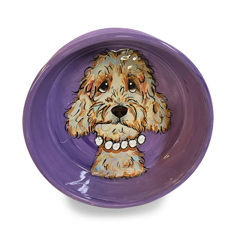 portable dog playpen-Toy Poodle Ceramic Bowl