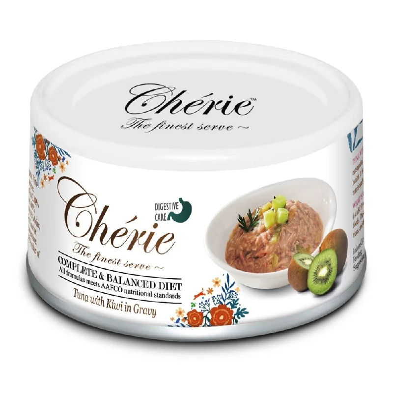 pet monitoring camera-Cherie Complete & Balanced Digestive Care Tuna with Kiwi in Gravy Canned Cat Food 80g