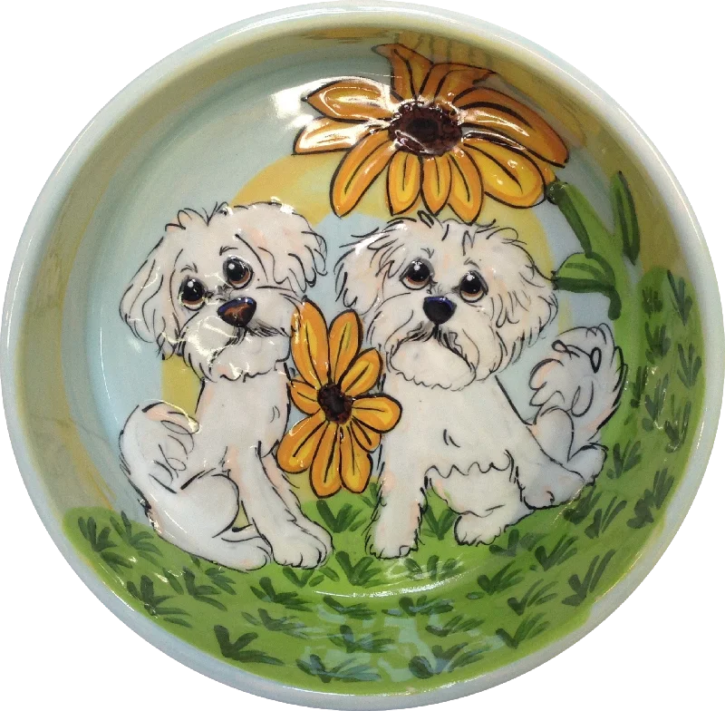 pet odor eliminator-Sunflower Garden Dog Bowl