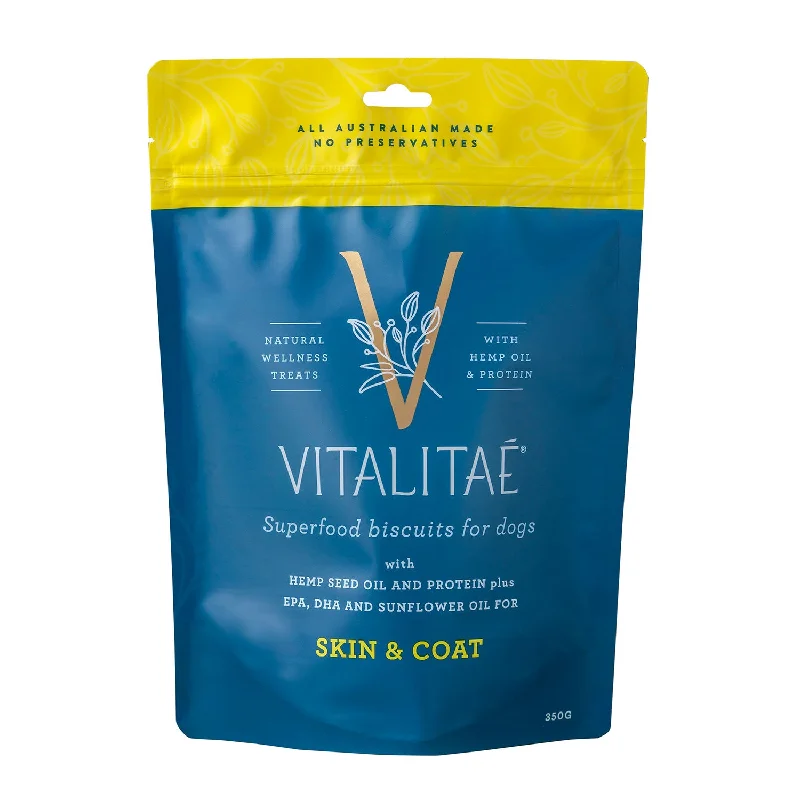 retractable cat tunnel-Vitalitae Skin & Coat Superfood Biscuits Dog Treat 350g