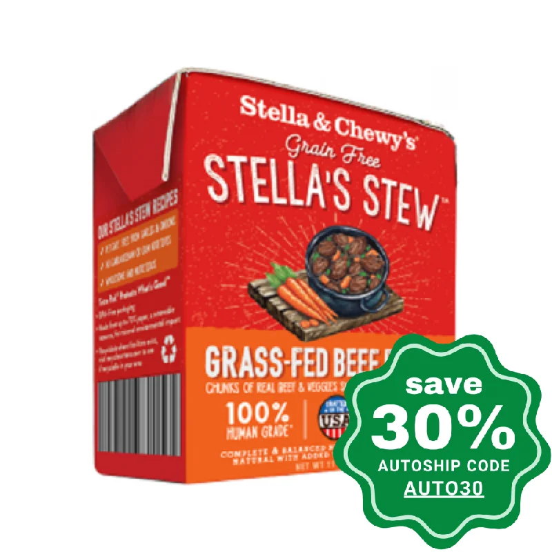 adjustable dog harness-Stella & Chewy's - Dog Wet Food - Single Source Stews - Grass-Fed Beef Recipe - 11OZ (min. 12 Boxes)