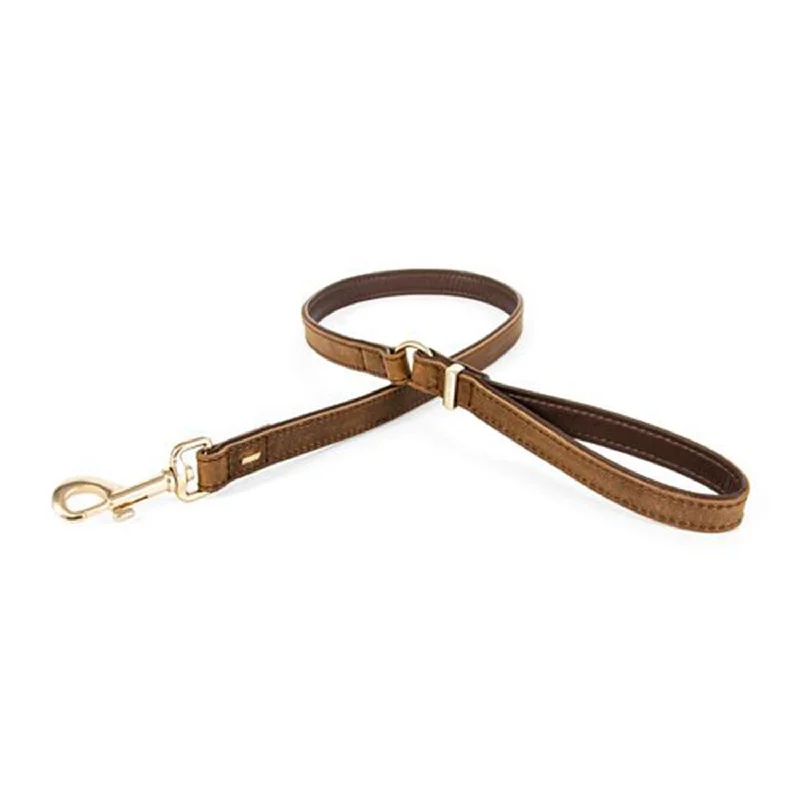 portable pet cooling fan-EzyDog Oxford Leather Dog Lead Large Brown