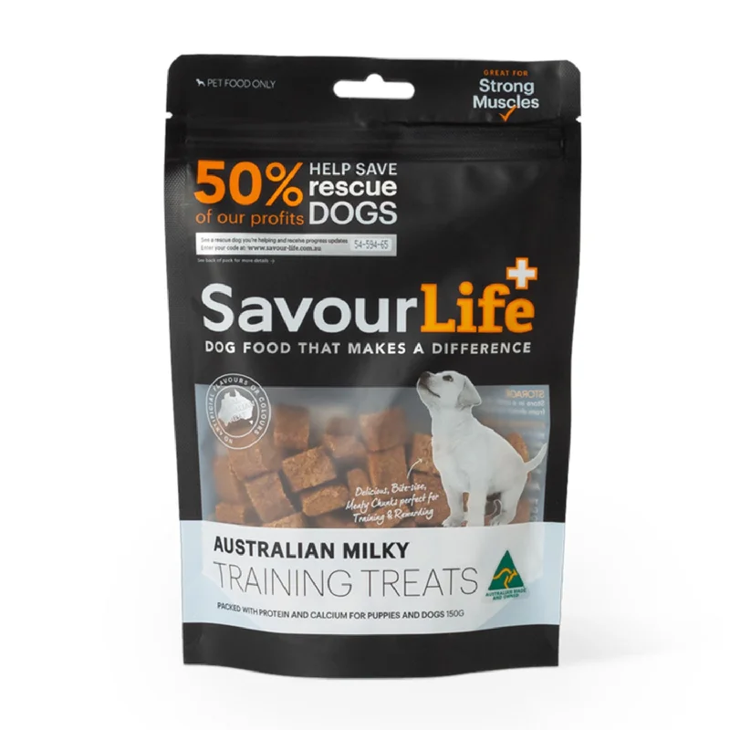 glow-in-the-dark dog collar-SavourLife Milky Dog Training Treats 150g