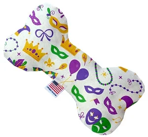 freeze-dried raw dog treats-Mardi Gras Masks Stuffing Free Squeaker Bone Dog Toy