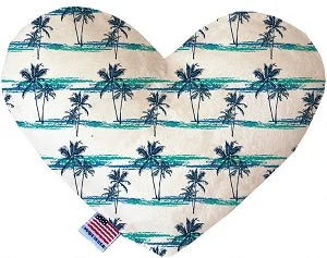 dog cooling bandana-Palm Tree Paradise Stuffing Free Squeaker Heart Dog Toy