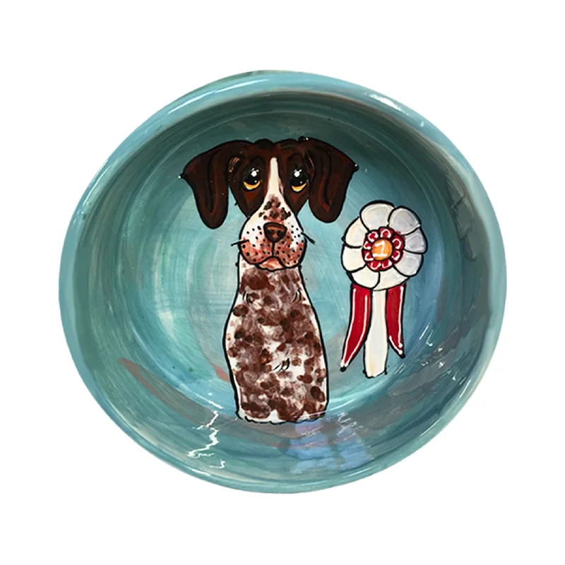 anti-bark dog collar-Champion's Tribute - German Shorthaired Pointer Ceramic Bowl