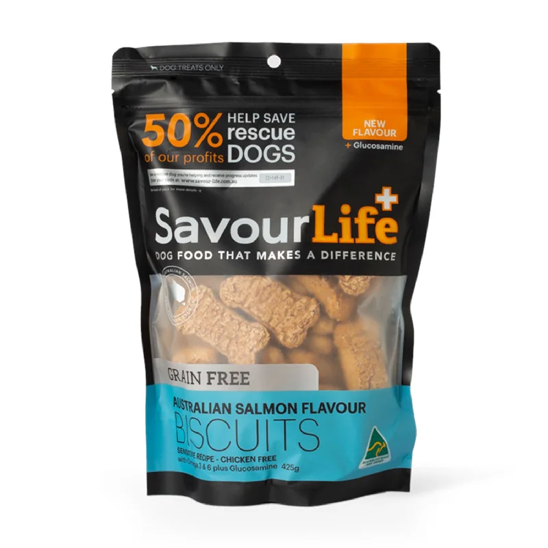 non-slip pet socks-SavourLife Salmon Flavour Dog Biscuits 425g