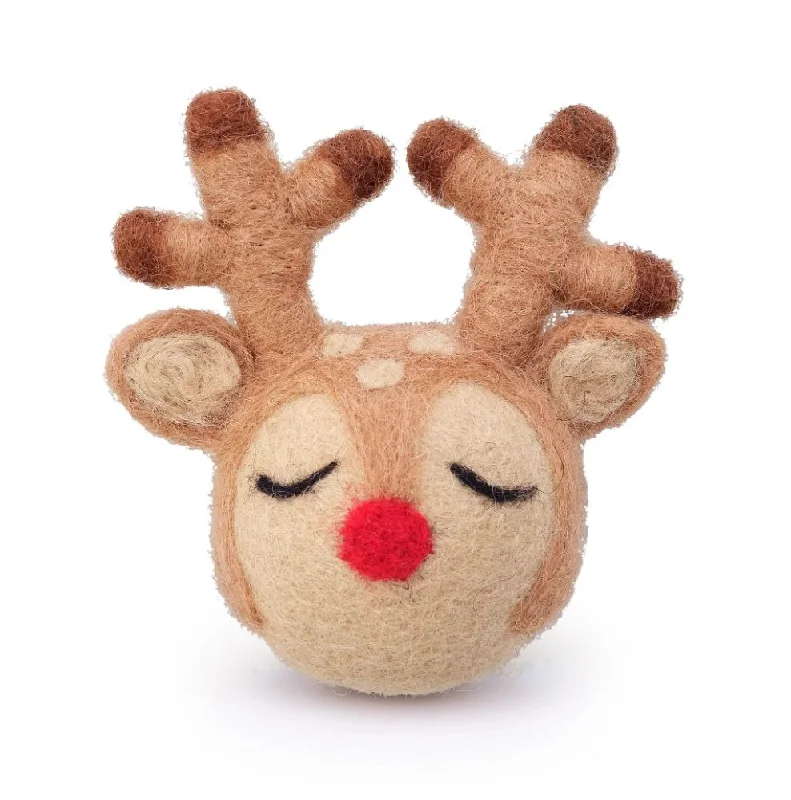 waterproof pet booties-Cat Toy: Holiday Reindeer