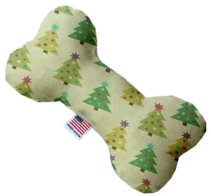 parrot training perch-Cutesy Christmas Trees Stuffing Free Squeaker Bone Dog Toy