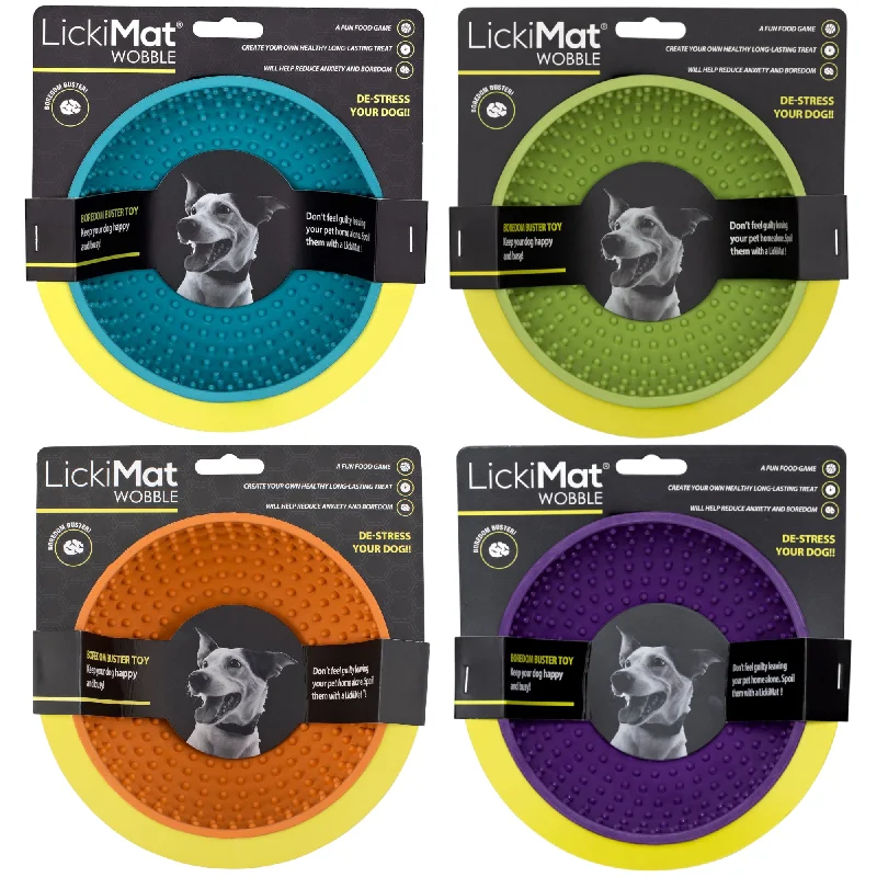 portable pet hair vacuum-LickiMat Dog Lick Mats Slow Feeders Wobble 4 Colours