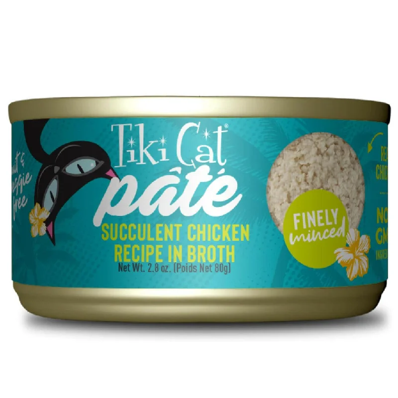 large dog cooling vest-Tiki Cat Luau Succulent Chicken Pate Grain-Free Wet Food for Cats (2.8 oz x 12 cans)