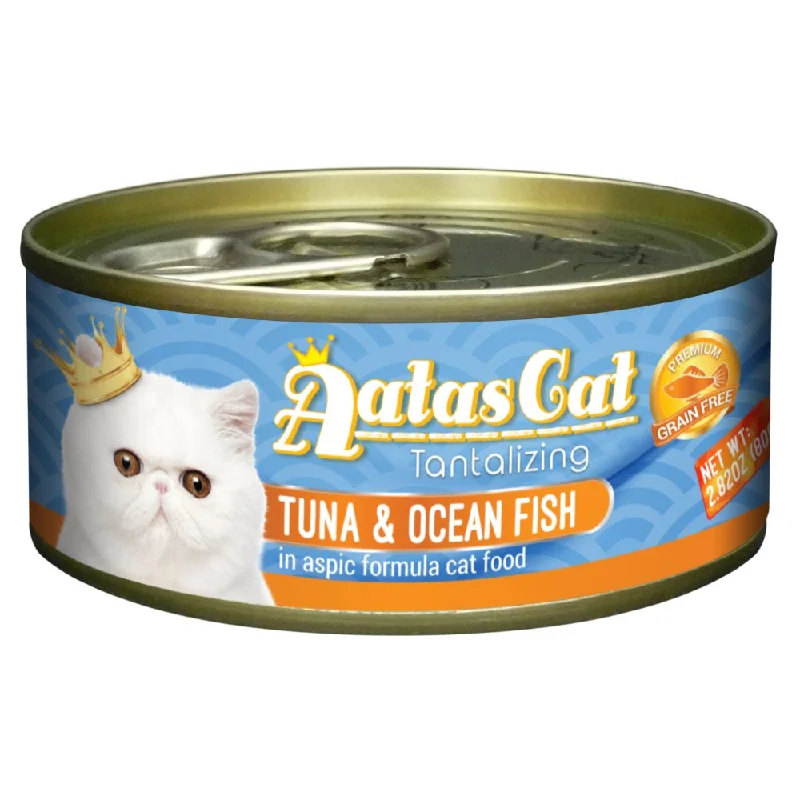 cat claw protector caps-Aatas Cat Tantalizing Tuna & Ocean Fish In Aspic Canned Cat Food 80g