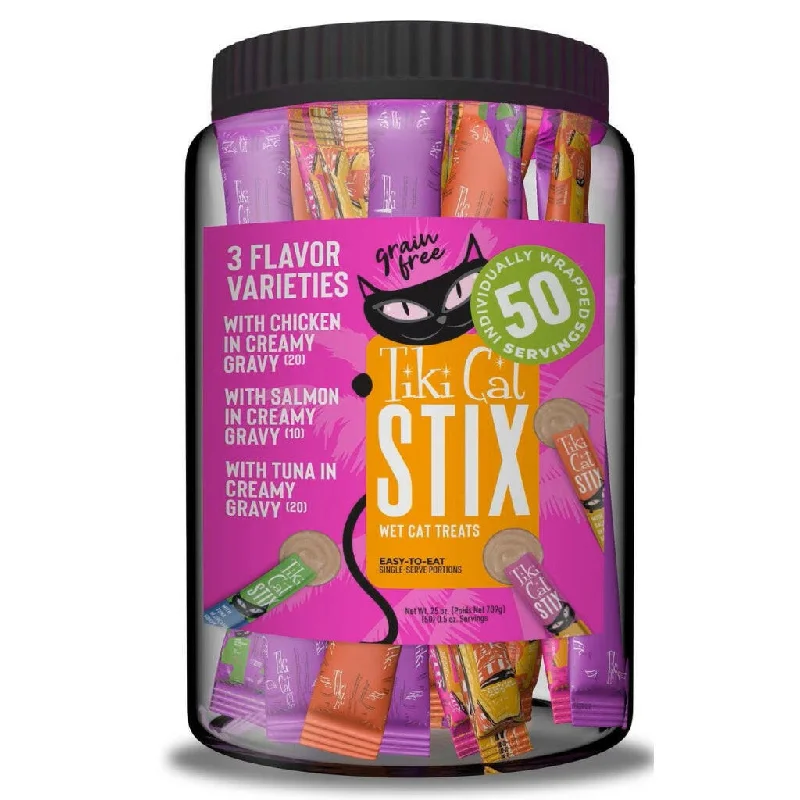 heavy-duty dog crate-Tiki Cat Stix Variety Mega Jar (0.5 oz x 50 tubes)