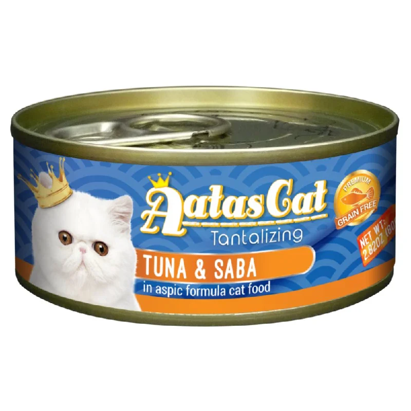 heavy-duty dog leash-Aatas Cat Tantalizing Tuna & Saba In Aspic Canned Cat Food 80g