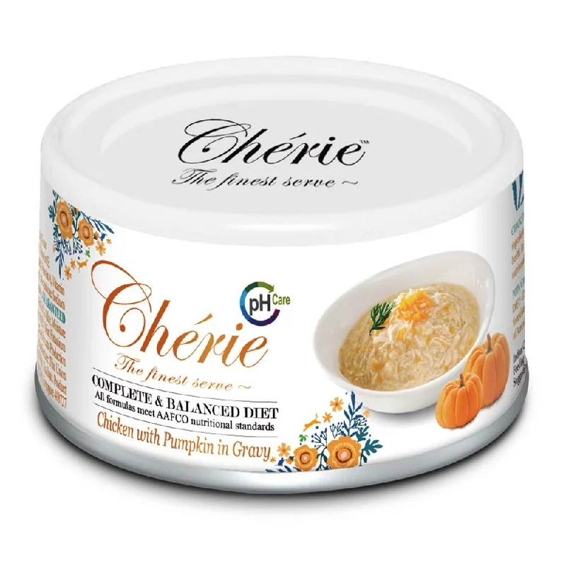 chew-resistant dog bed-Cherie Complete & Balanced pH Care Chicken with Pumpkin in Gravy Canned Cat Food 80g