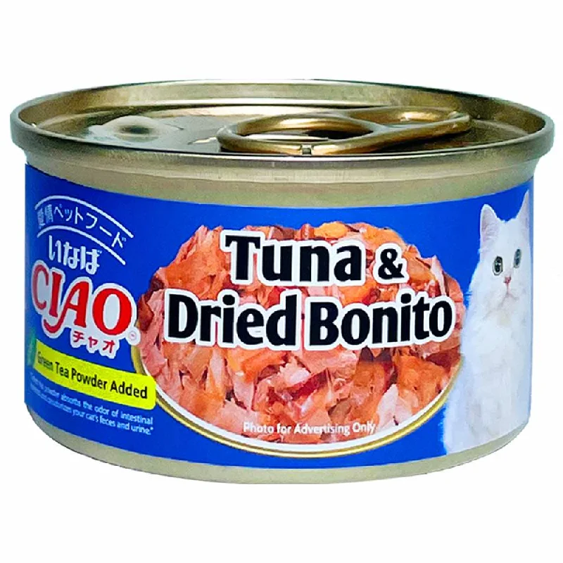 shock-absorbing dog leash-Ciao White Meat Tuna & Dried Bonito In Jelly Canned Cat Food 75g