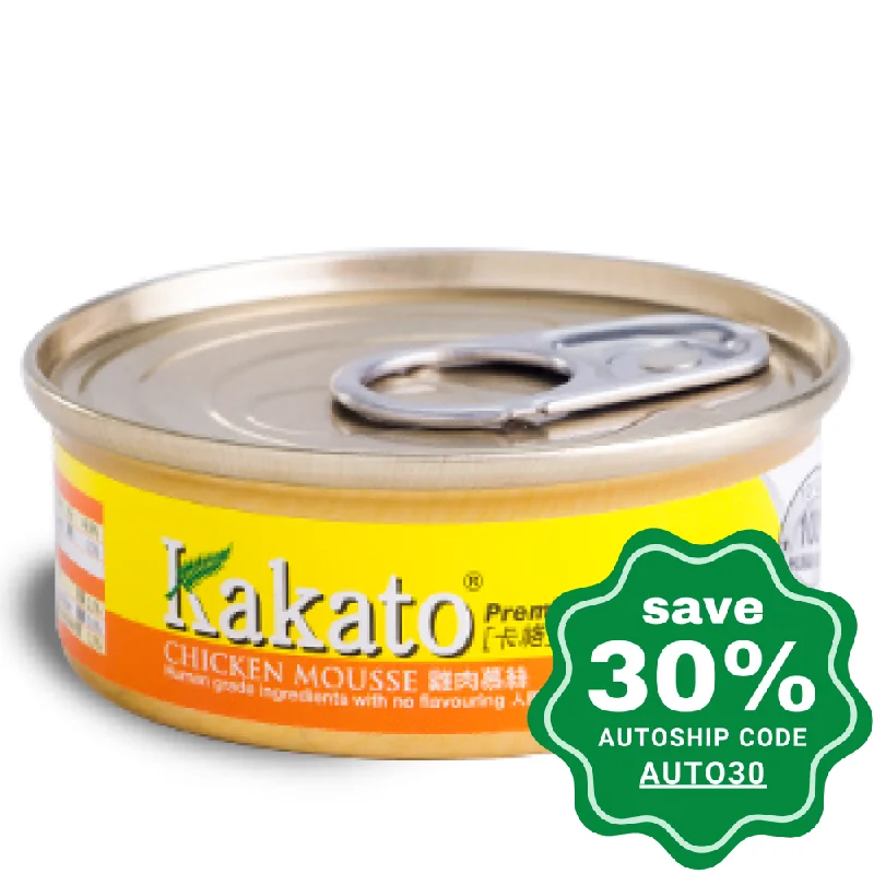 vet-approved pet supplements-Kakato - Canned Dog and Cat Food - Chicken Mousse - 40G