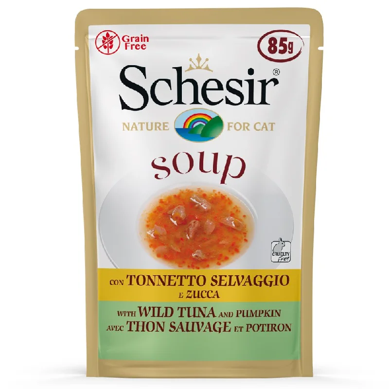 large breed dog harness-Schesir Soup With Wild Tuna & Pumpkin Grain-Free Pouch Cat Food 85g x 12