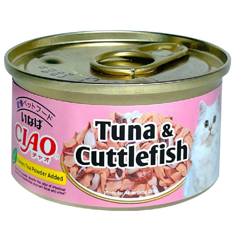 chew-proof puppy leash-Ciao White Meat Skipjack Tuna & Cuttlefish In Jelly Canned Cat Food 75g